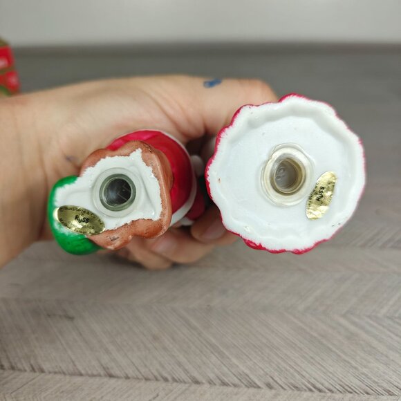 Vintage Russ Berrie Holiday Spice Santa & Mrs. Claus Salt & Pepper Shakers Set - Picture 6 of 7